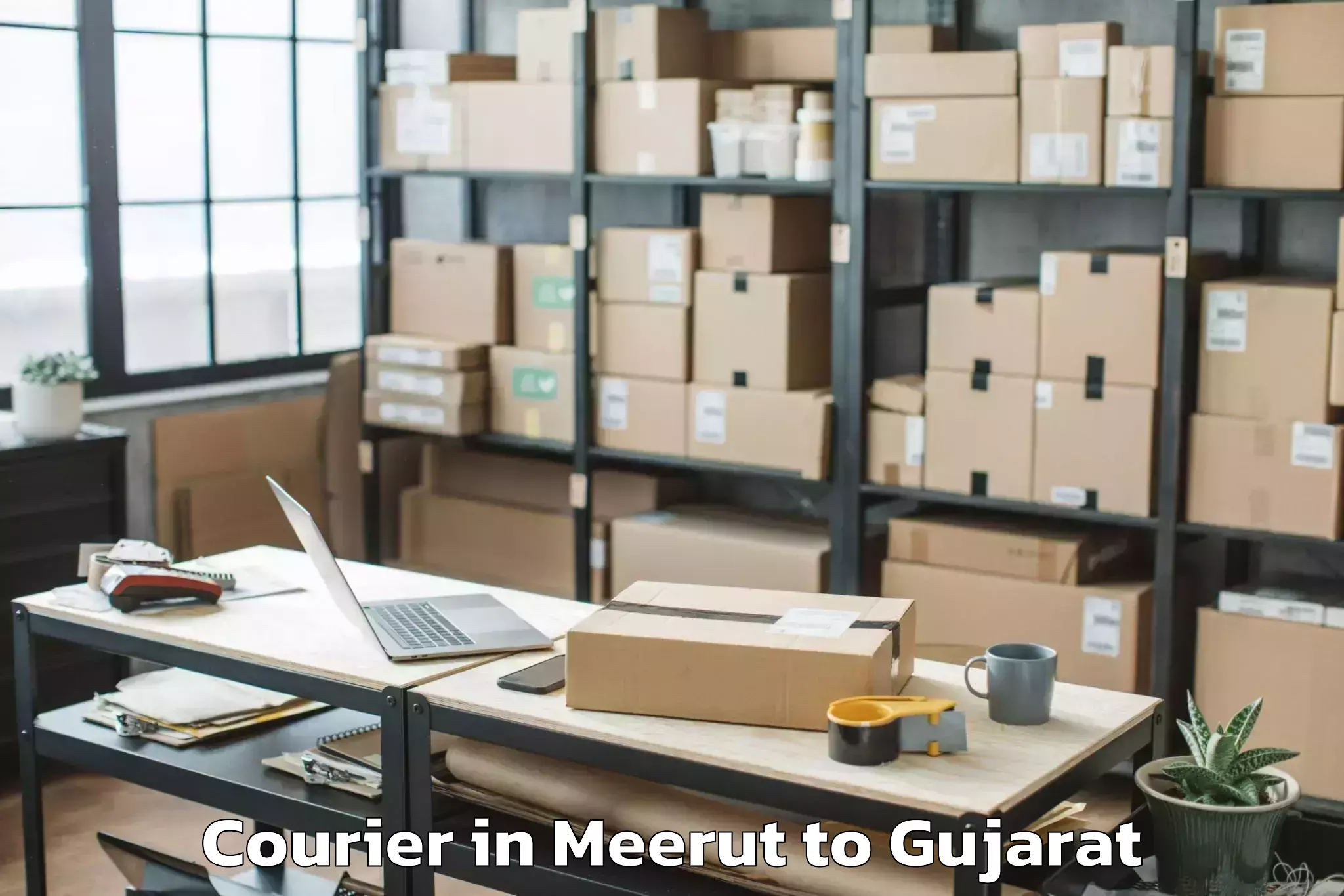 Efficient Meerut to Jambughoda Courier